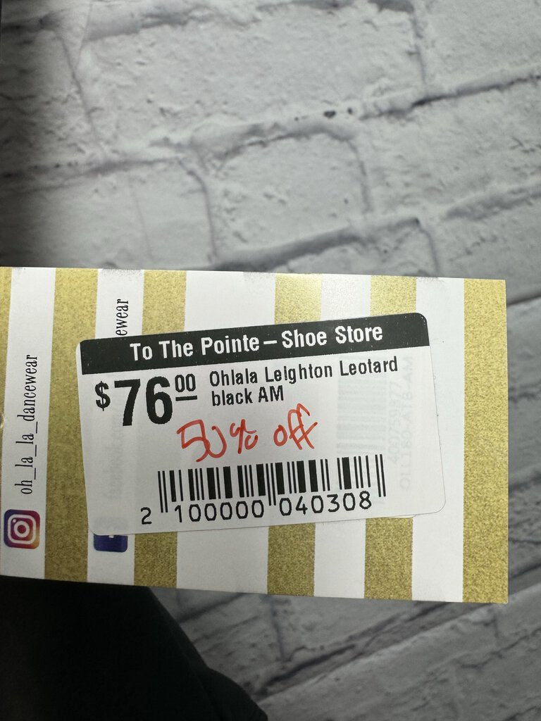 NWT Oh La La Dance Black Floral Leotard