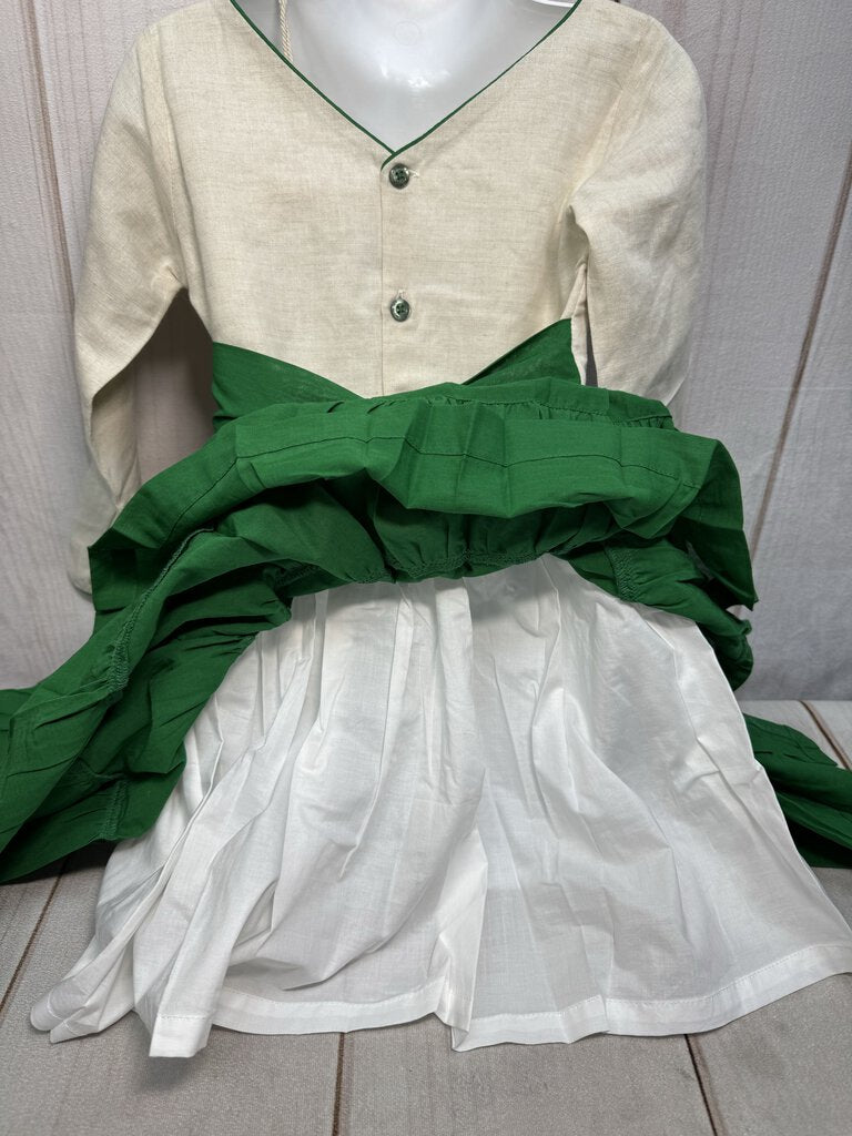 NWT Well Dressed Wolf Cream/Green Dress LS