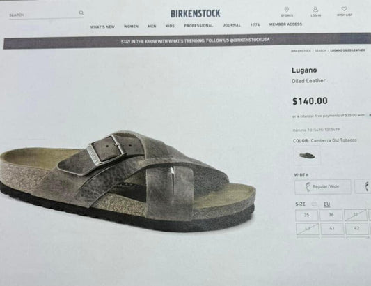 Tan Lugano Birkenstock Sandals