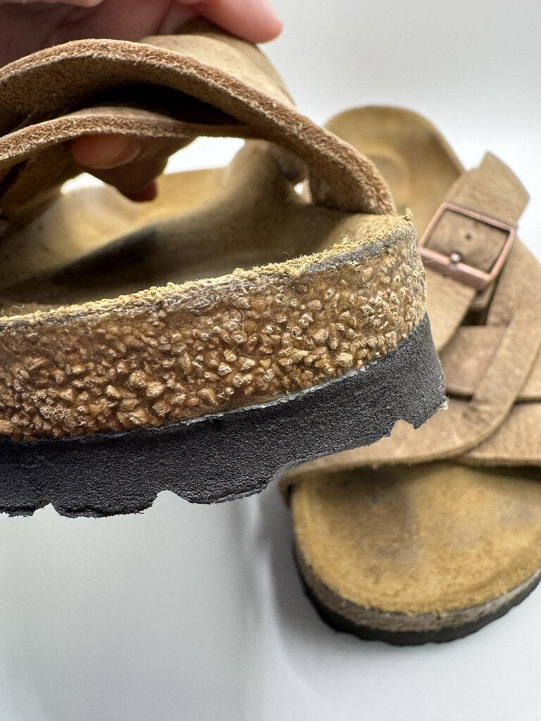 Tan Lugano Birkenstock Sandals