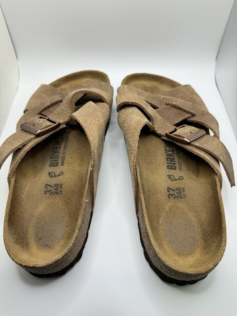 Tan Lugano Birkenstock Sandals