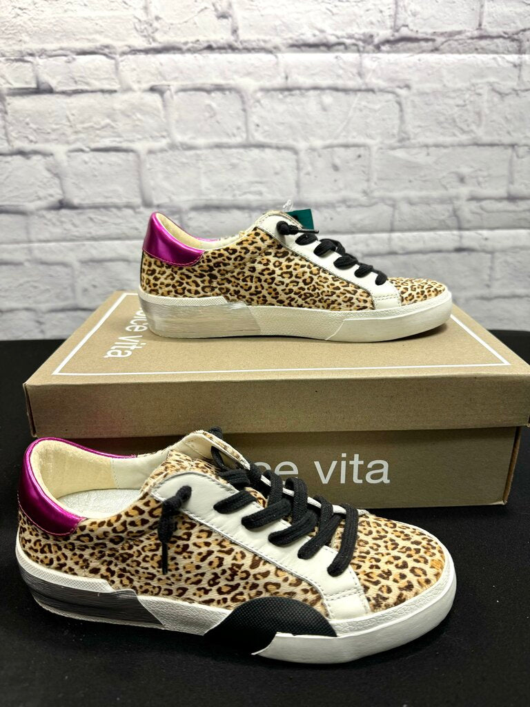 Dolce Vita Leopard Calf Hair Sneakers
