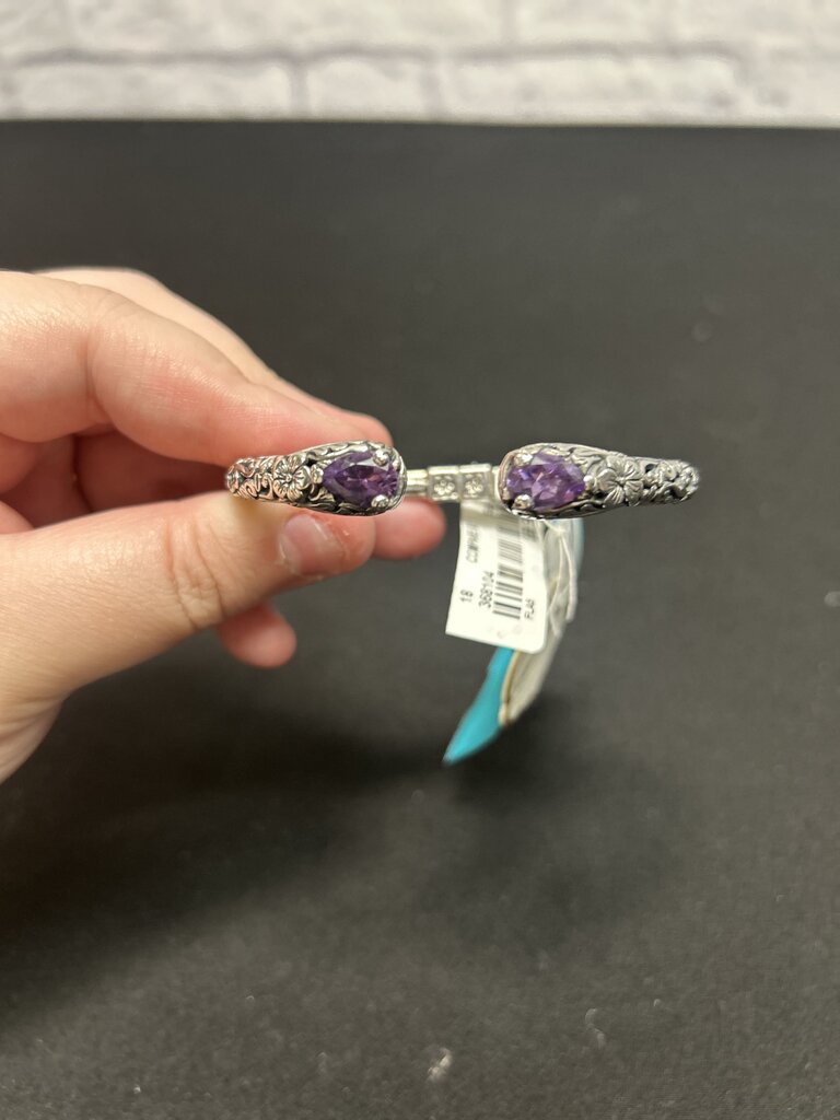 Annika Witt Hinge Style Bracelet Sterling and Purple