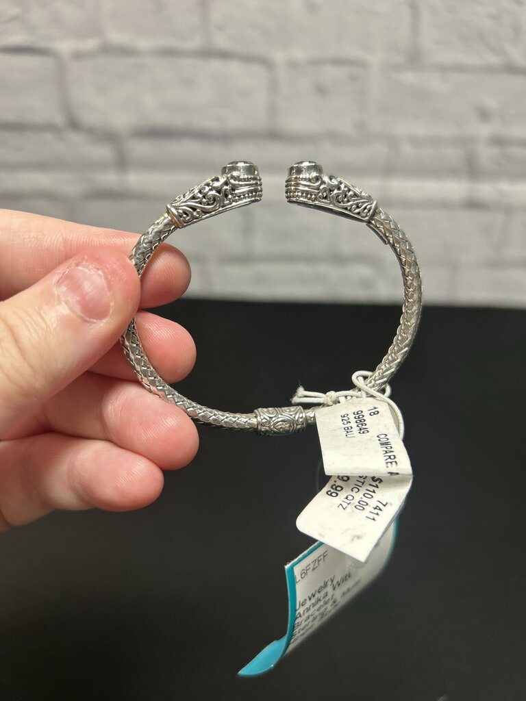 Annika Witt Hinge Style Bracelet Sterling Silver with Multicolor Stone