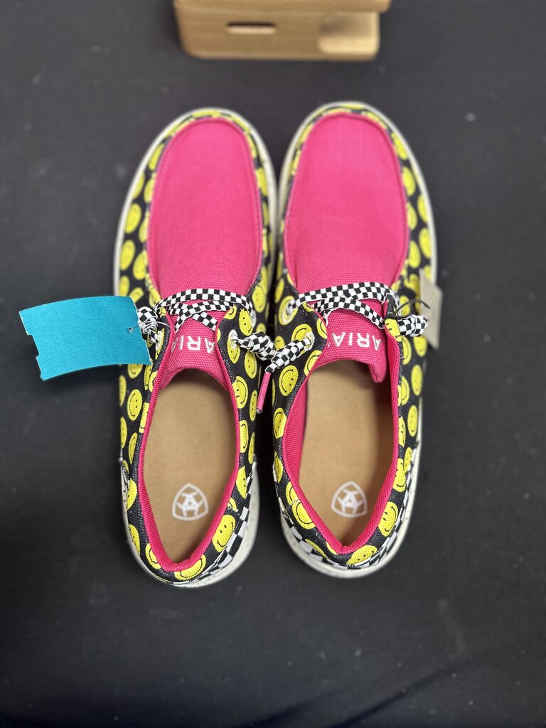 Ariat Pink Smiley Shoes Size Women's 11 New!
