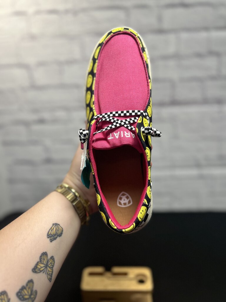 Ariat Pink Smiley Shoes Size Women's 11 New!