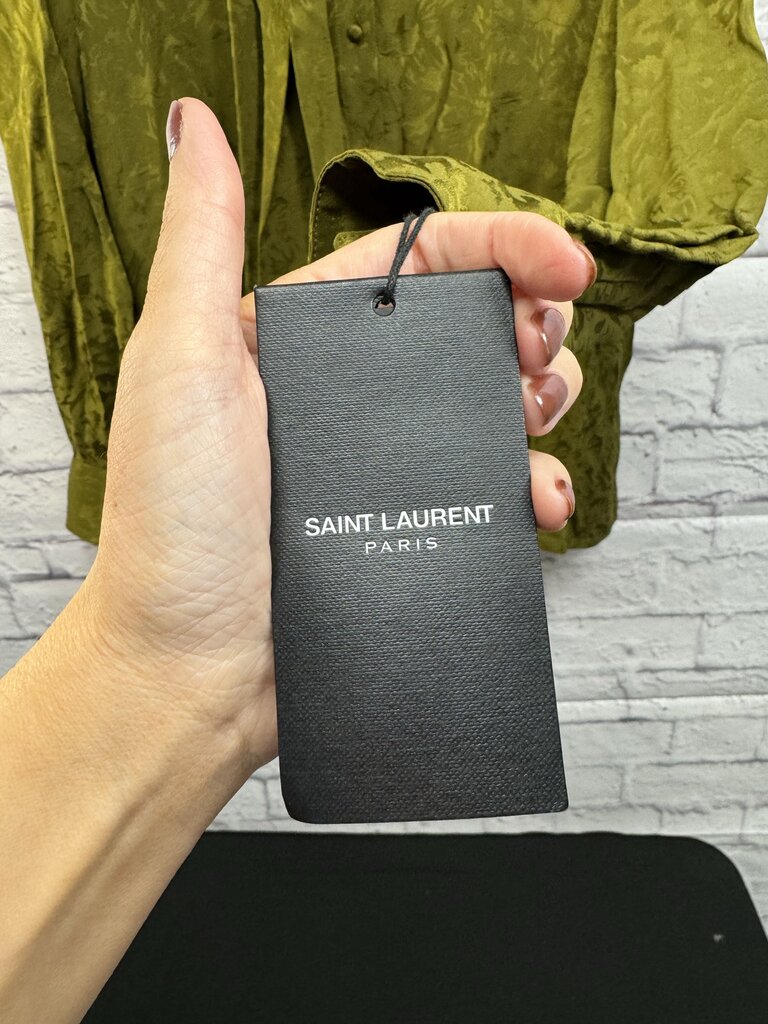 AUTHENTIC Saint Laurent Silk Button Up Top