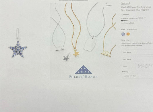 Kendra Scott Blue Sapphire Folds of Honor