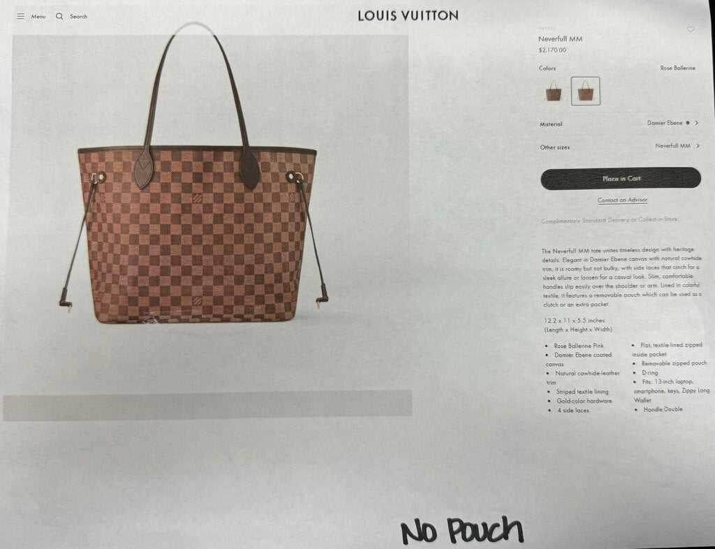 Authentic Louis Vuitton Nerverfull MM Tote