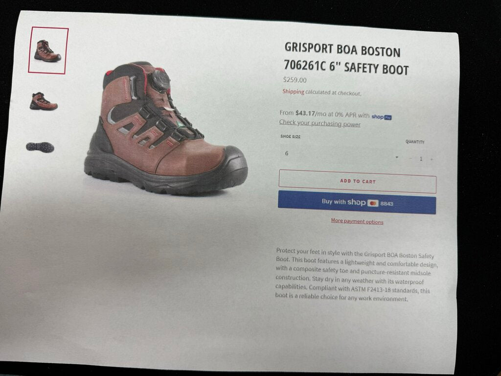 Grisport Safety Boots Boa Boston