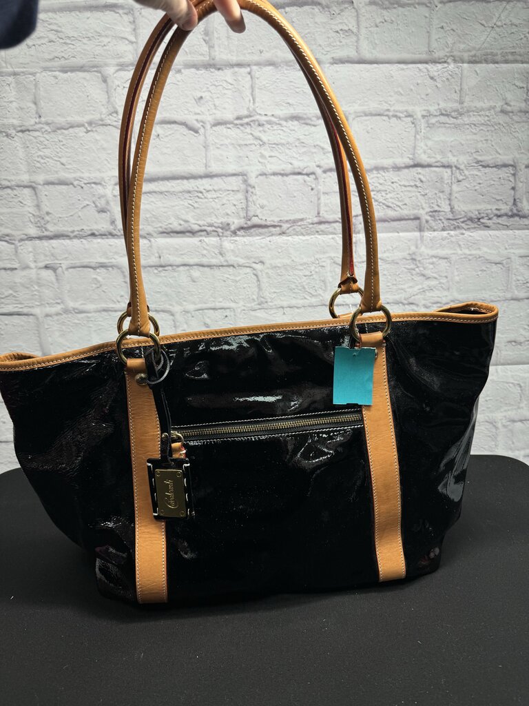 Cavalcanti Black Patent Tote