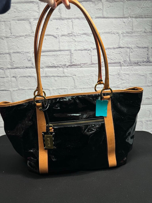 Cavalcanti Black Patent Tote
