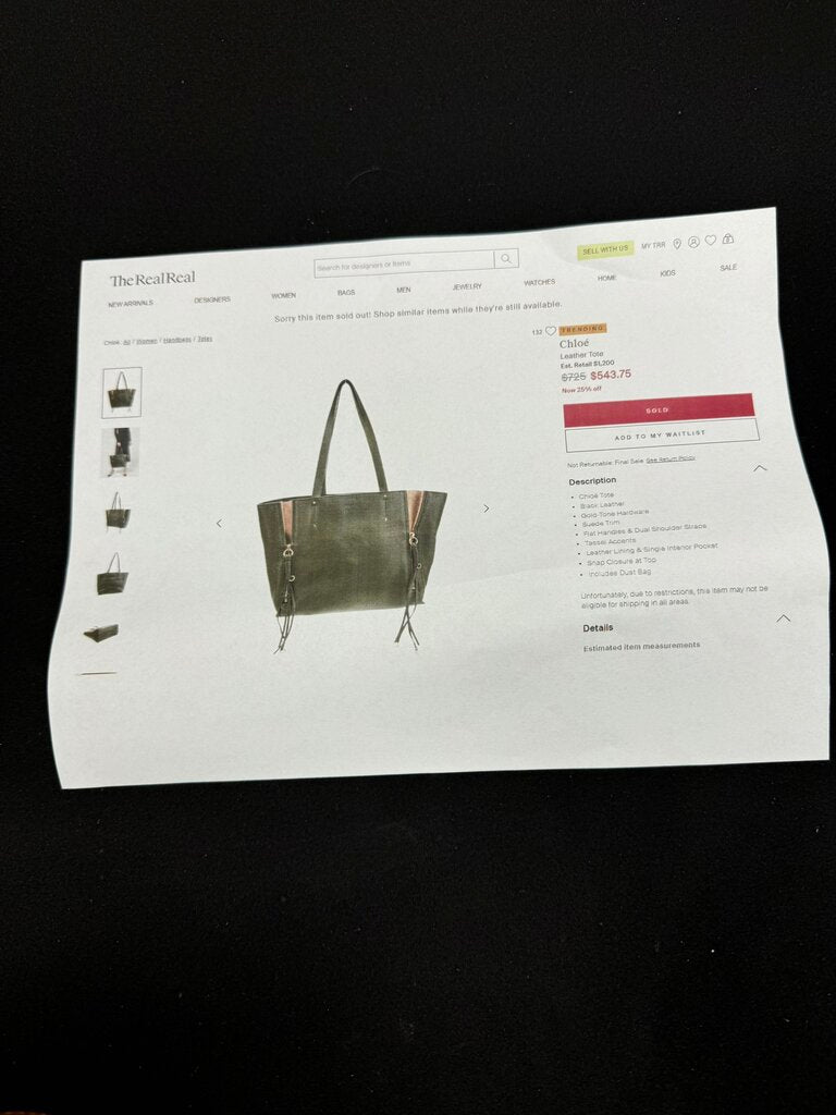 Chloe Milo Work Leather Tote