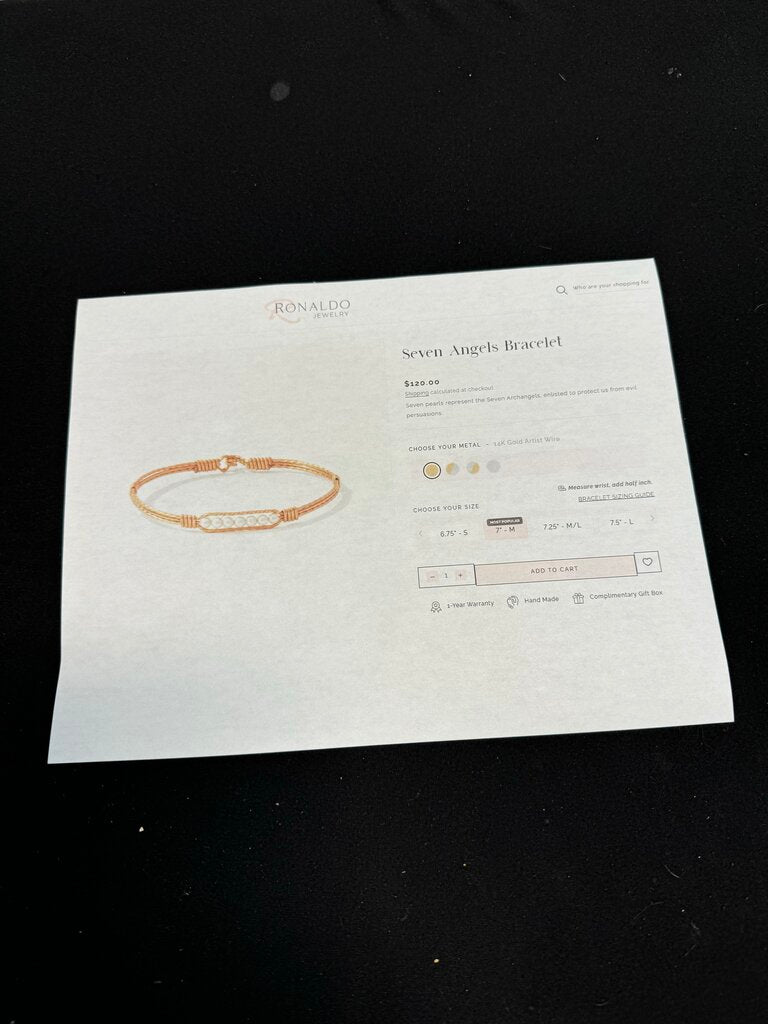 Ronaldo "Seven Angels" Bracelet 6.5"