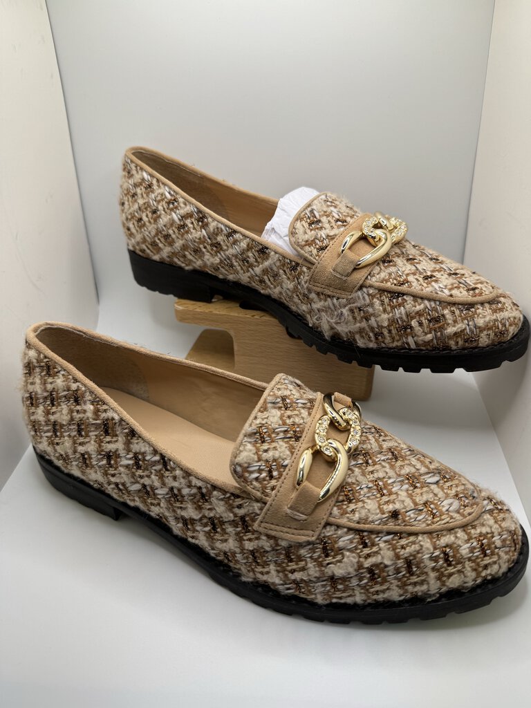 Talbots Tan Tweed Loafers