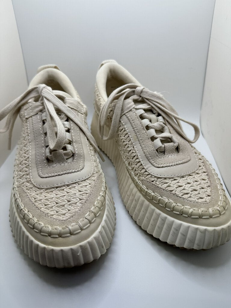 Dolce Vita Women's Dolen Woven Sneaker Cream Size 7 EUC